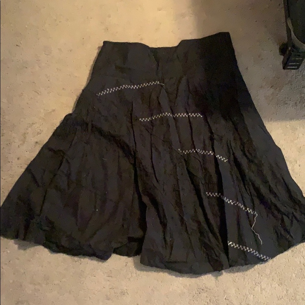 Black ruffle skirt